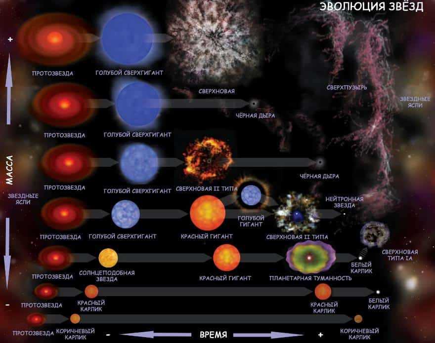 Фазы зрелости звезд: от красных гигантов до белых карликов