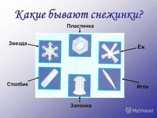 Виды снежинок — еж игла крупа — звезда снежного царства